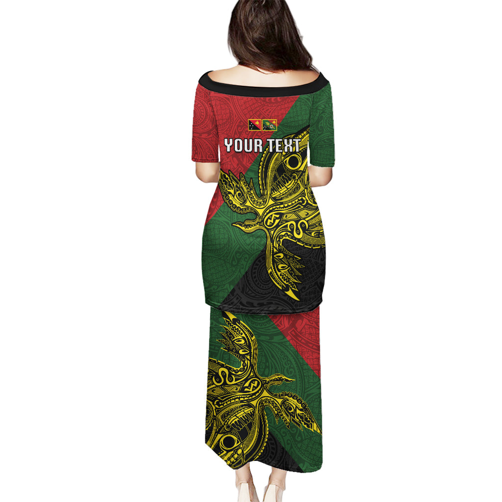 Custom Papua New Guinea Chimbu Province Puletasi PNG Birds Of Paradise Polynesian Arty Style LT03 - Polynesian Pride