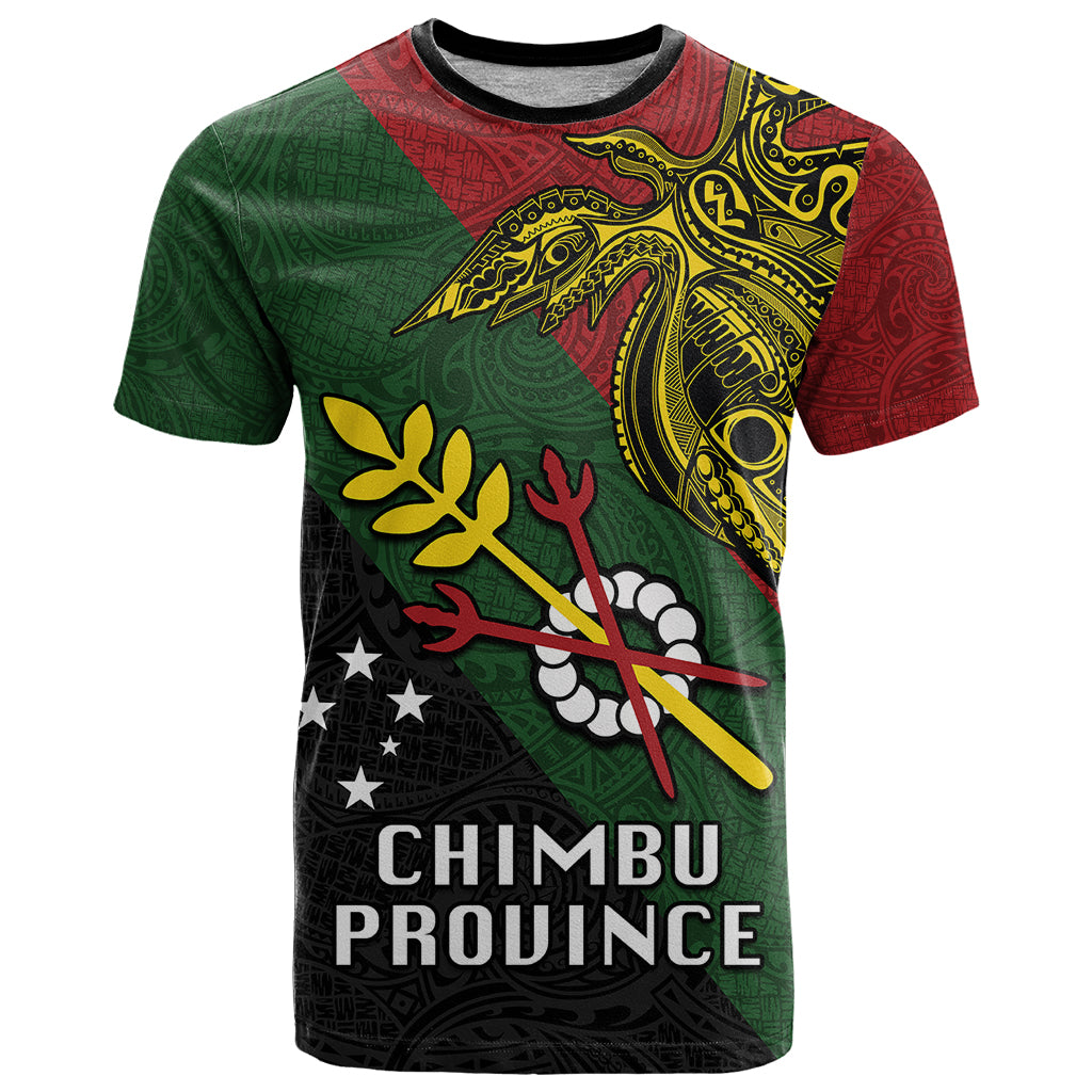 Custom Papua New Guinea Chimbu Province T Shirt PNG Birds Of Paradise Polynesian Arty Style LT03 Green - Polynesian Pride
