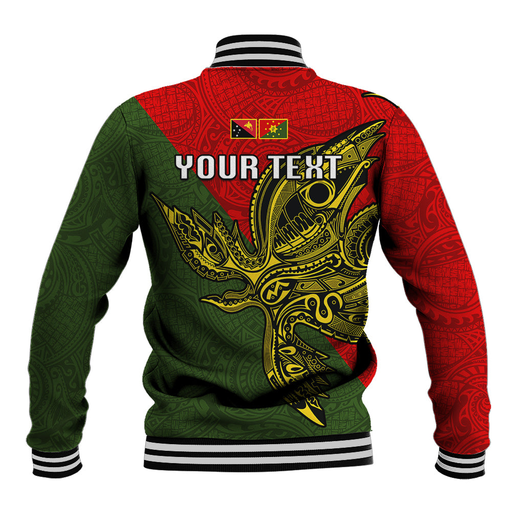 Custom Papua New Guinea Eastern Highlands Province Baseball Jacket PNG Birds Of Paradise Polynesian Arty Style LT03 - Polynesian Pride