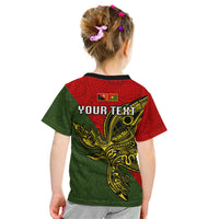 Custom Papua New Guinea Eastern Highlands Province Kid T Shirt PNG Birds Of Paradise Polynesian Arty Style LT03 - Polynesian Pride