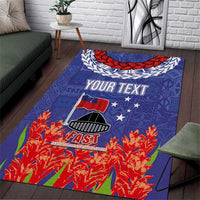 FAST Party Samoa Area Rug Ula Fala Teuila Polynesian Tapa Pattern