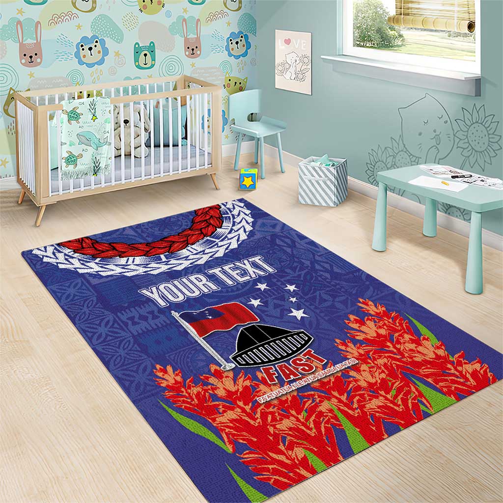 FAST Party Samoa Area Rug Ula Fala Teuila Polynesian Tapa Pattern