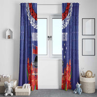 FAST Party Samoa Window Curtain Ula Fala Teuila Polynesian Tapa Pattern