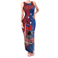 CHOGM FAST Samoa 2024 Family Matching Tank Maxi Dress and Hawaiian Shirt Samoan Tapa Tribal and Ornament Pattern with Hibiscus