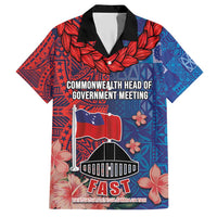 CHOGM FAST Samoa 2024 Hawaiian Shirt Samoan Tapa Tribal and Ornament Pattern with Hibiscus