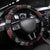 New Zealand Christmas Steering Wheel Cover Meri Kirihimete Silver Fern Knit Style Red Color - Polynesian Pride