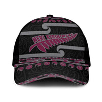 New Zealand Christmas Mesh Trucker Cap Meri Kirihimete Silver Fern Knit Style Pink Color - Polynesian Pride