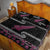 New Zealand Christmas Quilt Bed Set Meri Kirihimete Silver Fern Knit Style Pink Color - Polynesian Pride