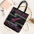 New Zealand Christmas Tote Bag Meri Kirihimete Silver Fern Knit Style Pink Color - Polynesian Pride