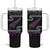 New Zealand Christmas Tumbler With Handle Meri Kirihimete Silver Fern Knit Style Purple Color - Polynesian Pride