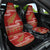 New Zealand Christmas Car Seat Cover Meri Kirihimete Silver Fern Knit Style Green Color - Polynesian Pride