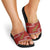 New Zealand Christmas Slide Sandals Meri Kirihimete Silver Fern Knit Style Green Color - Polynesian Pride