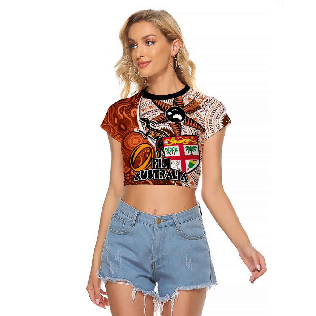 personalised-fiji-australia-rugby-raglan-cropped-t-shirt-kangaroo-and-palm-tree-orange-tapa-pattern-mix-aboriginal