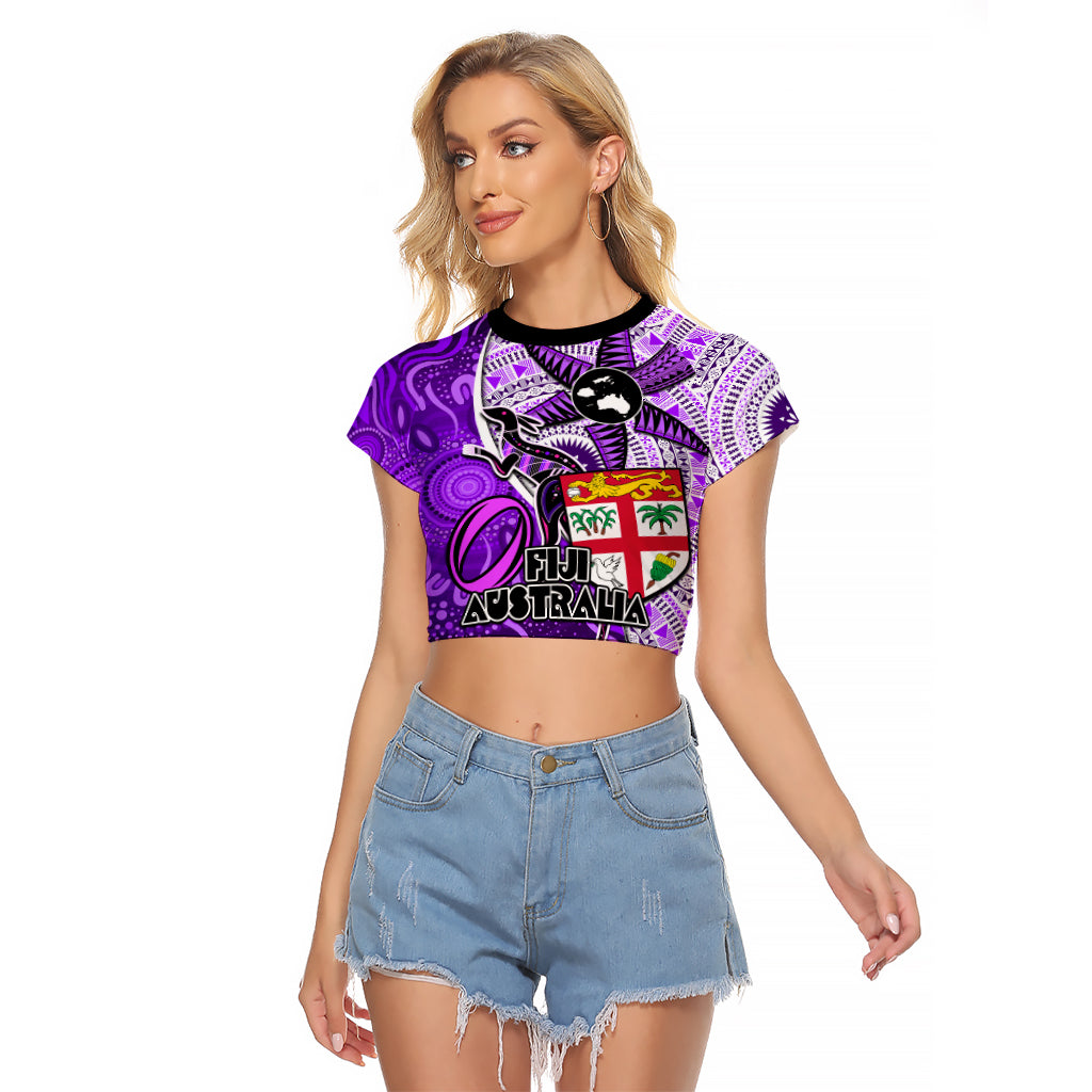 personalised-fiji-australia-rugby-raglan-cropped-t-shirt-kangaroo-and-palm-tree-purple-tapa-pattern-mix-aboriginal
