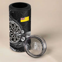 Personalised Niue Darts Masters 4 in 1 Can Cooler Tumbler Tribal Hiapo Dartboard - Polynesian Pride