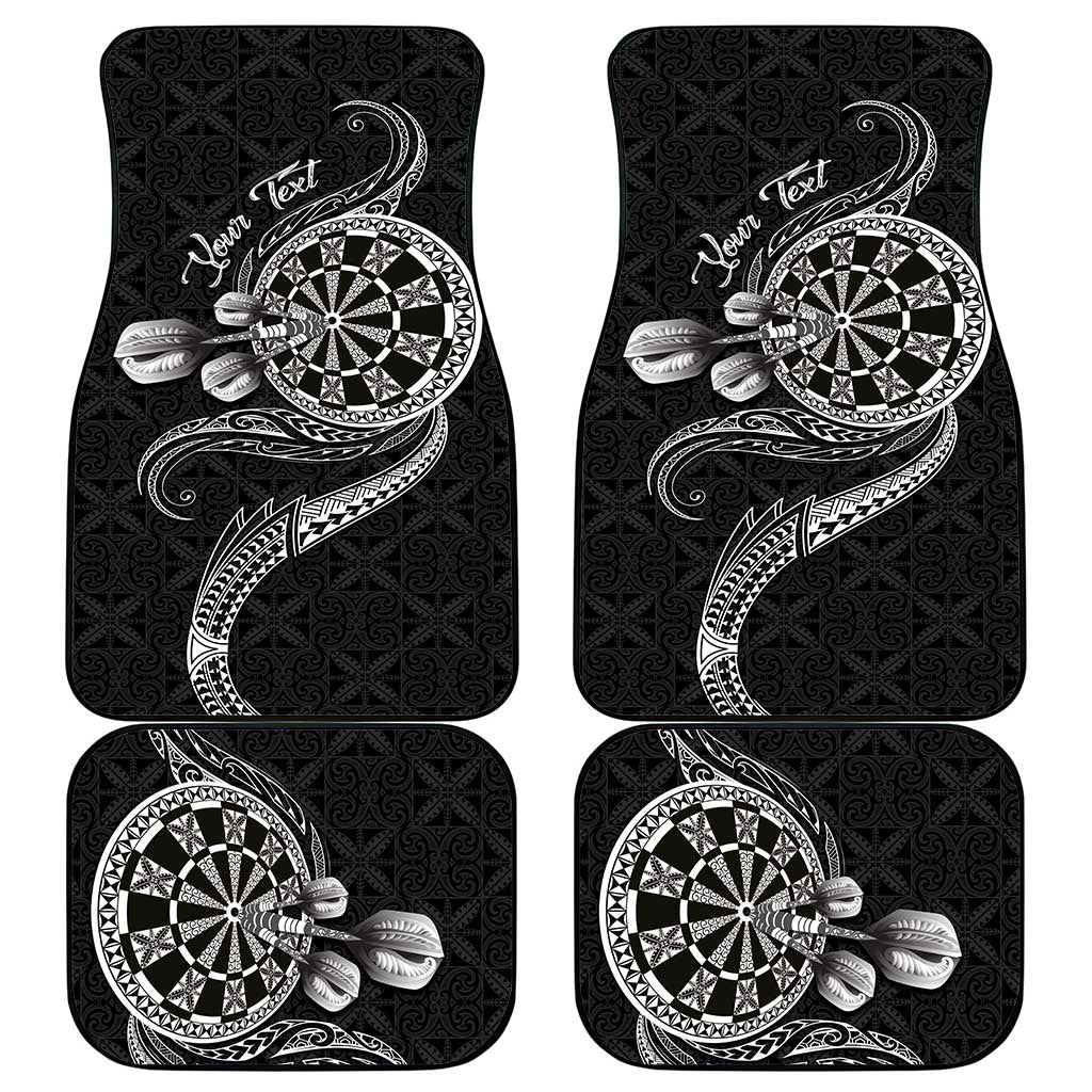 Personalised Niue Darts Masters Car Mats Tribal Hiapo Dartboard - Polynesian Pride