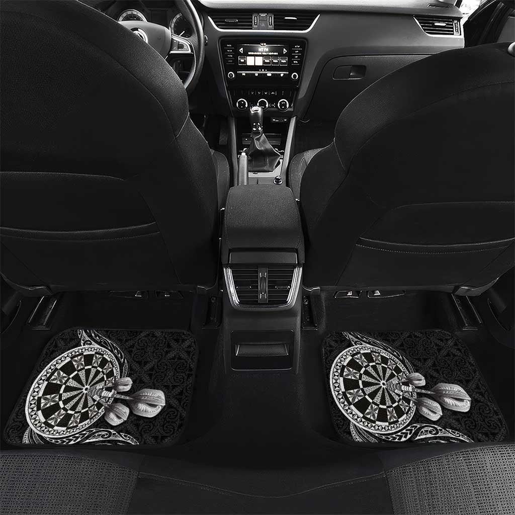 Personalised Niue Darts Masters Car Mats Tribal Hiapo Dartboard - Polynesian Pride