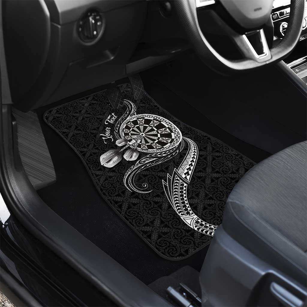 Personalised Niue Darts Masters Car Mats Tribal Hiapo Dartboard - Polynesian Pride