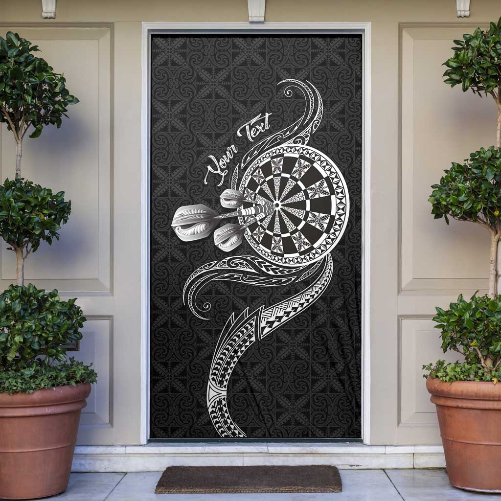 Personalised Niue Darts Masters Door Cover Tribal Hiapo Dartboard - Polynesian Pride