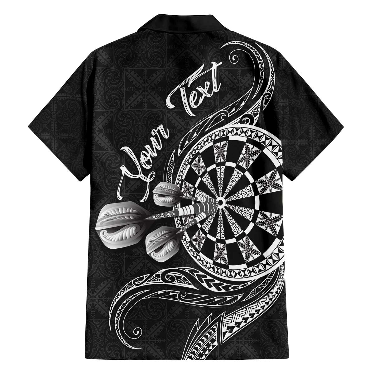 Personalised Niue Darts Masters Family Matching Off The Shoulder Long Sleeve Dress and Hawaiian Shirt Tribal Hiapo Dartboard - Polynesian Pride