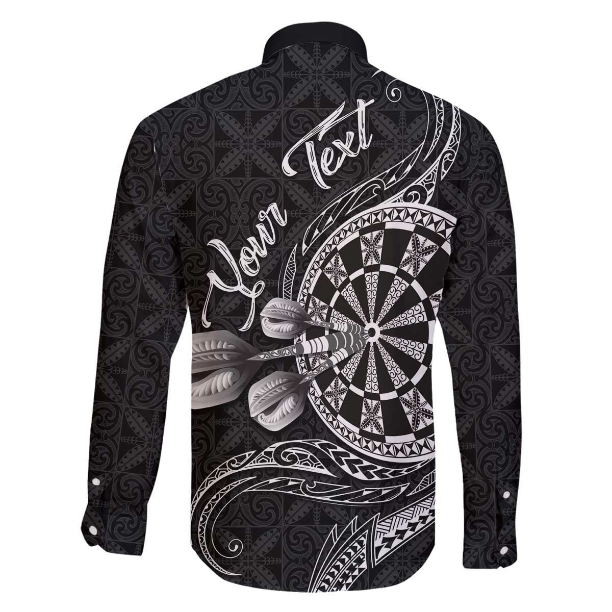 Personalised Niue Darts Masters Family Matching Off The Shoulder Long Sleeve Dress and Hawaiian Shirt Tribal Hiapo Dartboard - Polynesian Pride