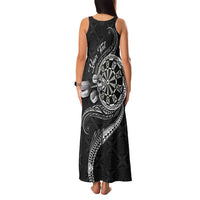 Personalised Niue Darts Masters Family Matching Tank Maxi Dress and Hawaiian Shirt Tribal Hiapo Dartboard - Polynesian Pride