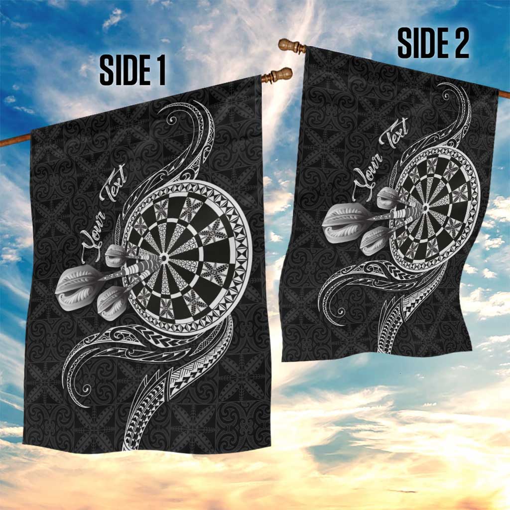 Personalised Niue Darts Masters Garden Flag Tribal Hiapo Dartboard - Polynesian Pride