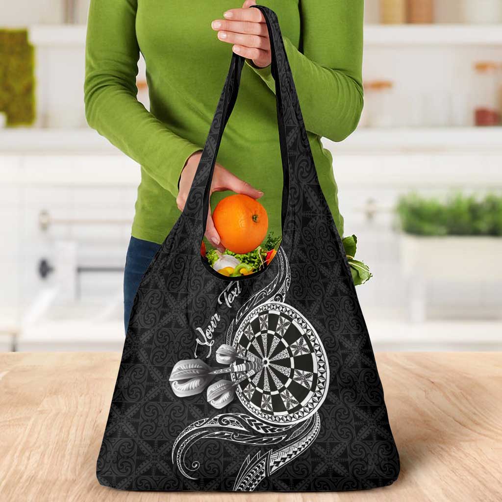 Personalised Niue Darts Masters Grocery Bag Tribal Hiapo Dartboard - Polynesian Pride