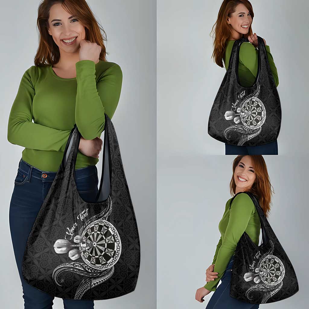 Personalised Niue Darts Masters Grocery Bag Tribal Hiapo Dartboard - Polynesian Pride