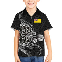 Personalised Niue Darts Masters Hawaiian Shirt Tribal Hiapo Dartboard - Polynesian Pride