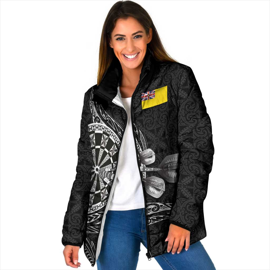 Personalised Niue Darts Masters Padded Jacket Tribal Hiapo Dartboard - Polynesian Pride