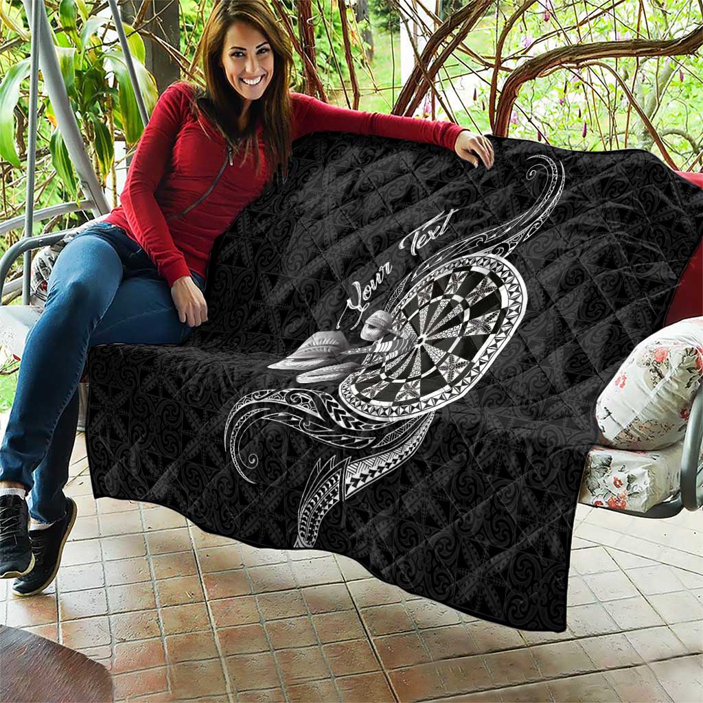 Personalised Niue Darts Masters Quilt Tribal Hiapo Dartboard - Polynesian Pride