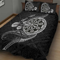 Personalised Niue Darts Masters Quilt Bed Set Tribal Hiapo Dartboard - Polynesian Pride