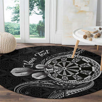 Personalised Niue Darts Masters Round Carpet Tribal Hiapo Dartboard - Polynesian Pride