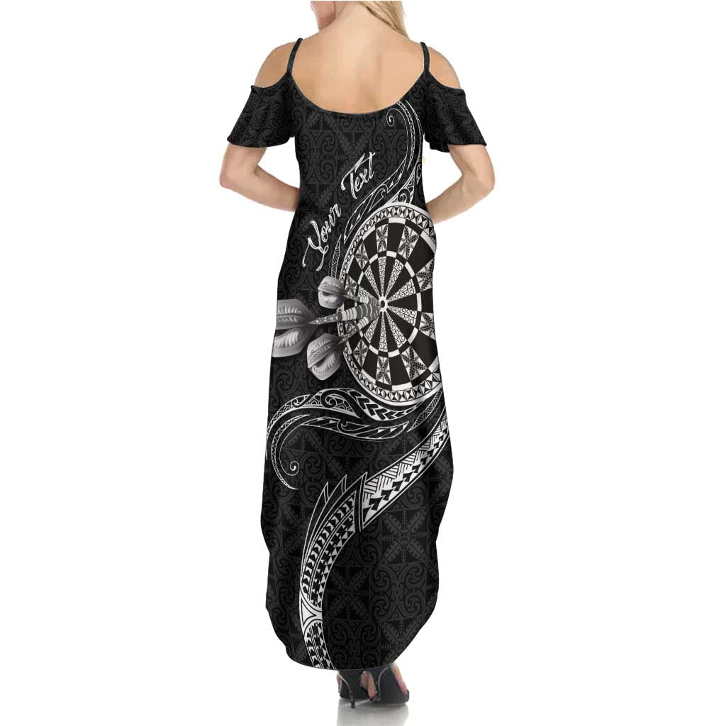 Personalised Niue Darts Masters Summer Maxi Dress Tribal Hiapo Dartboard LT03 - Polynesian Pride