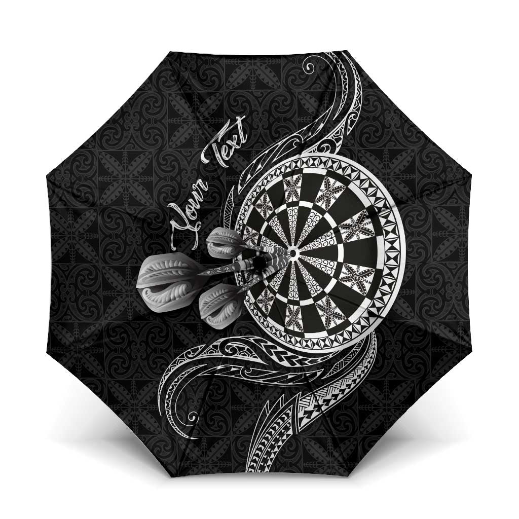 Personalised Niue Darts Masters Umbrella Tribal Hiapo Dartboard - Polynesian Pride
