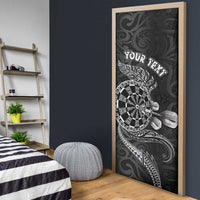 Personalised New Zealand Aotearoa Darts Masters Door Cover Tribal Silver Fern and Ta Moko Dartboard - Polynesian Pride
