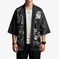 Personalised New Zealand Aotearoa Darts Masters Kimono Tribal Silver Fern and Ta Moko Dartboard - Polynesian Pride