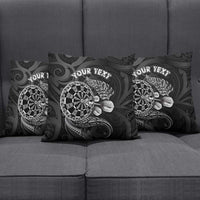 Personalised New Zealand Aotearoa Darts Masters Pillow Cover Tribal Silver Fern and Ta Moko Dartboard - Polynesian Pride