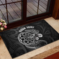 Personalised New Zealand Aotearoa Darts Masters Rubber Doormat Tribal Silver Fern and Ta Moko Dartboard - Polynesian Pride
