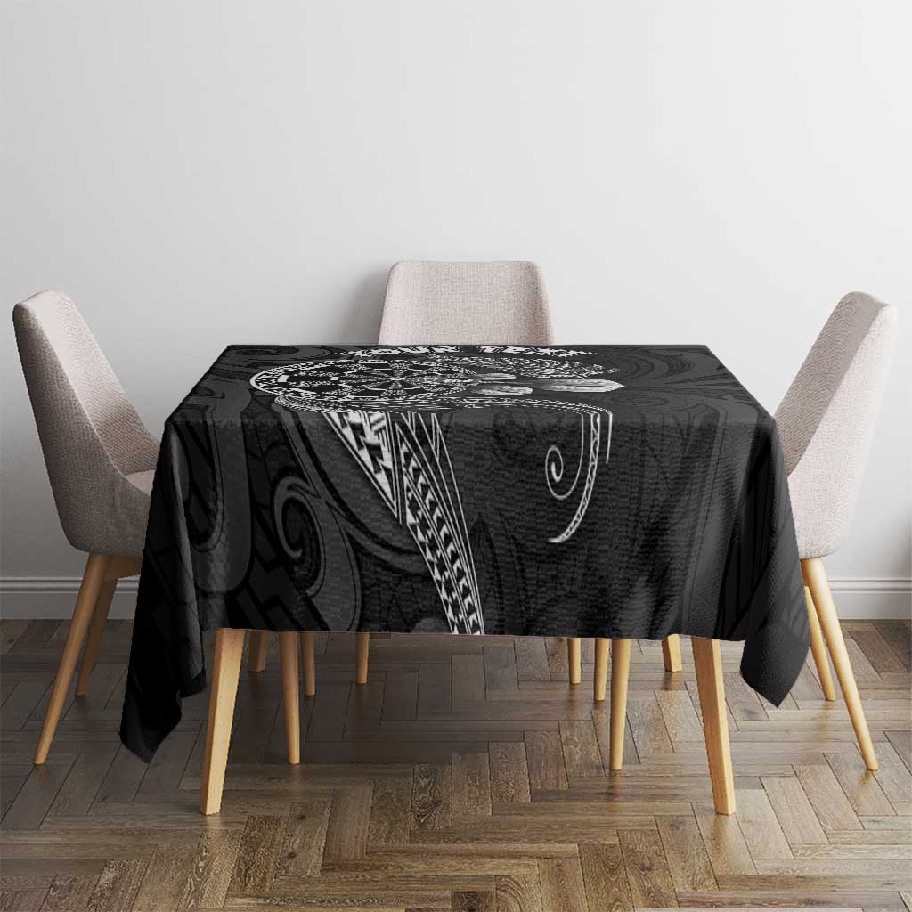 Personalised New Zealand Aotearoa Darts Masters Tablecloth Tribal Silver Fern and Ta Moko Dartboard - Polynesian Pride