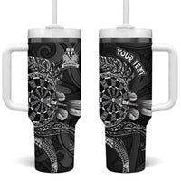 Personalised New Zealand Aotearoa Darts Masters Tumbler With Handle Tribal Silver Fern and Ta Moko Dartboard - Polynesian Pride