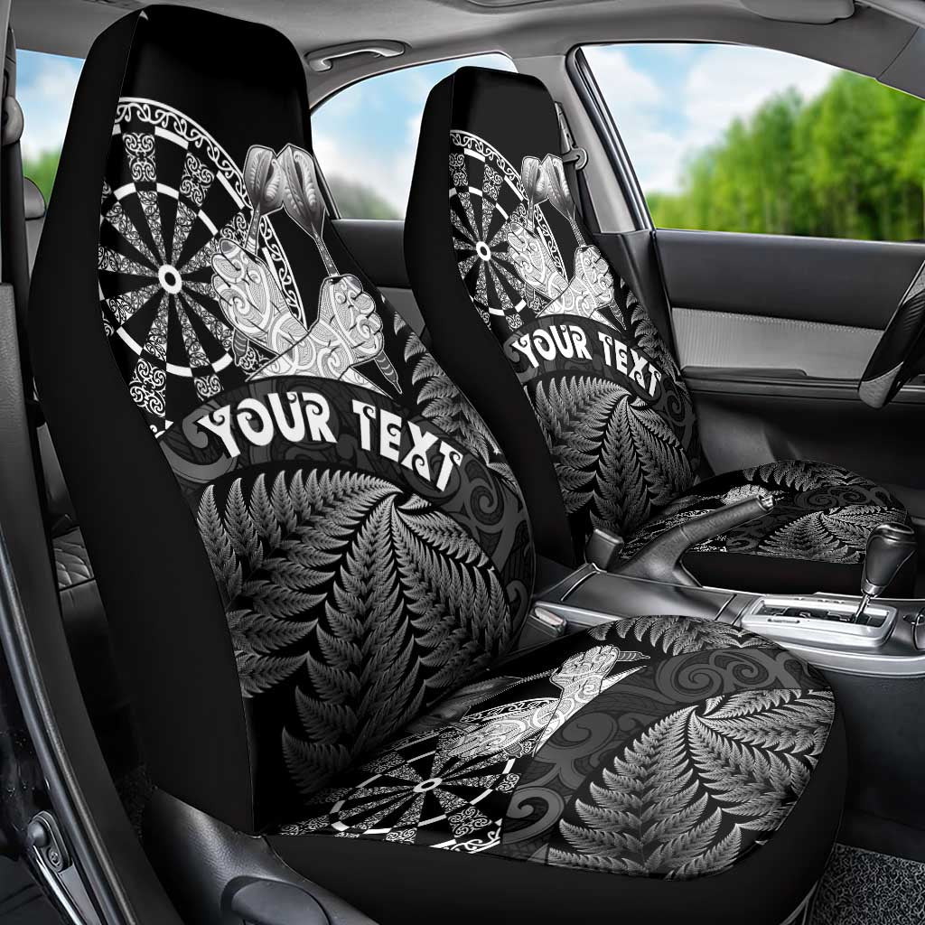 Personalised New Zealand Aotearoa Darts Masters Car Seat Cover Silver Fern and Maori Spirit - Polynesian Pride