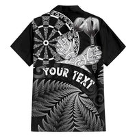 Personalised New Zealand Aotearoa Darts Masters Family Matching Tank Maxi Dress and Hawaiian Shirt Silver Fern and Maori Spirit - Polynesian Pride