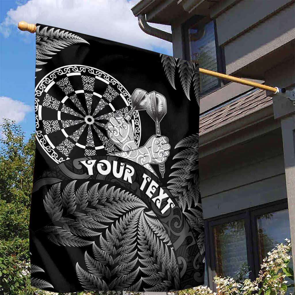 Personalised New Zealand Aotearoa Darts Masters Garden Flag Silver Fern and Maori Spirit - Polynesian Pride