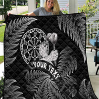 Personalised New Zealand Aotearoa Darts Masters Quilt Silver Fern and Maori Spirit - Polynesian Pride