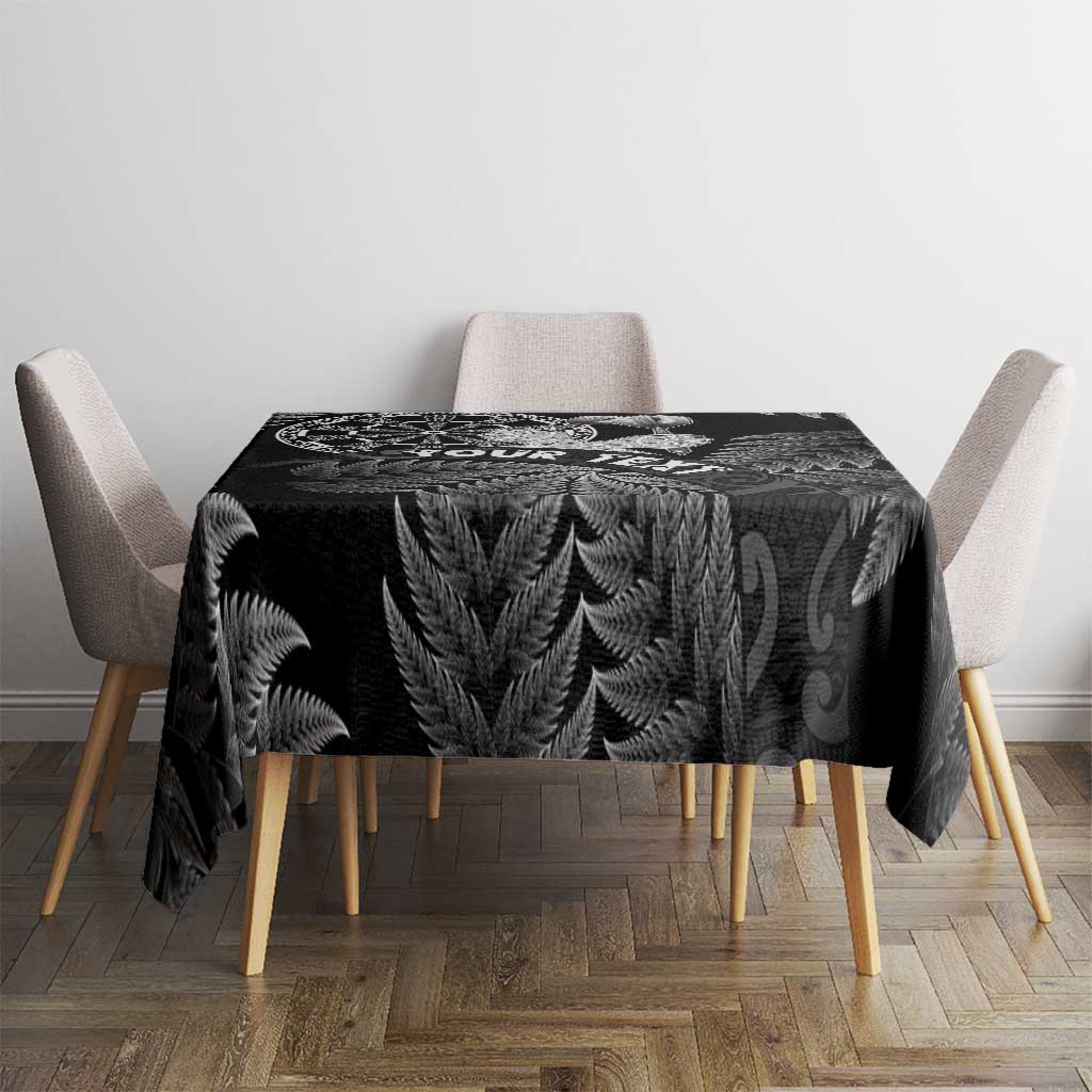 Personalised New Zealand Aotearoa Darts Masters Tablecloth Silver Fern and Maori Spirit - Polynesian Pride