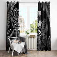 Personalised New Zealand Aotearoa Darts Masters Window Curtain Silver Fern and Maori Spirit - Polynesian Pride