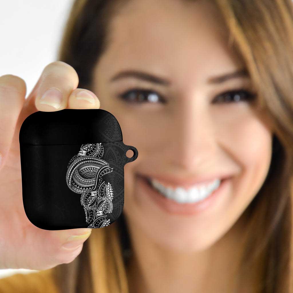 Traditional Polynesian Art Tattoos AirPods Case Black Color - Polynesian Pride