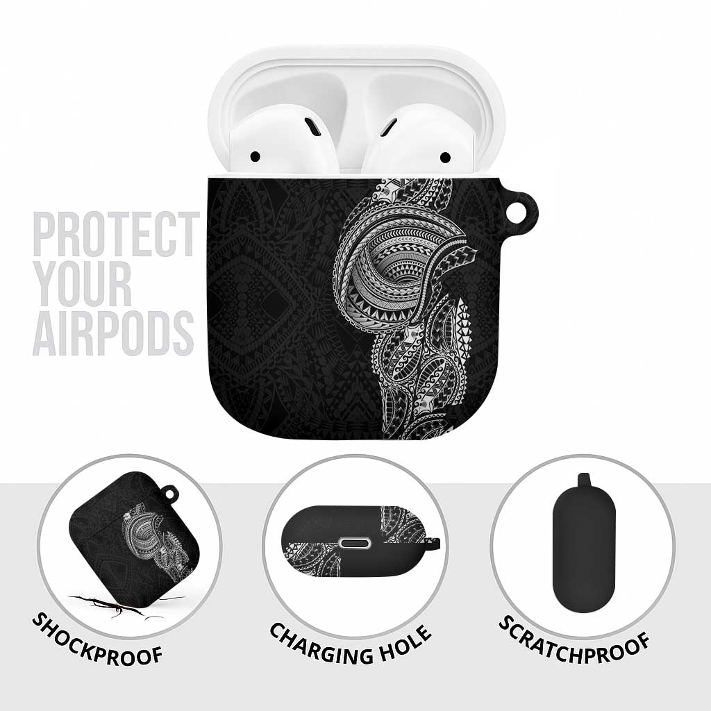 Traditional Polynesian Art Tattoos AirPods Case Black Color - Polynesian Pride